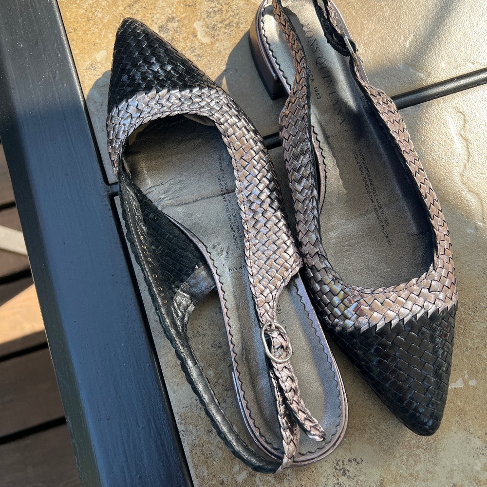 Pons Quintana Leather Slingback Shoes